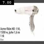 Acmo föön HD-110 1500w,juhe 1,6 1tk