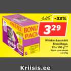 Allahindlus - Whiskas kassisööt
linnulihaga,
12 x 100 g***