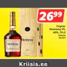 Allahindlus - Cognac
Hennessy VS,
 40%, 70 c