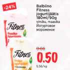 Allahindlus - Balbino Fitness jogurtijäätis 180ml/90g virsiku, maasika