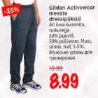 Allahindlus - Gildan Activewear meeste dressipüksid Alt ilma kummita, taskutega. 50% puuvill, 50% роlüеstеr. Must, sinine, hall, S-XXL