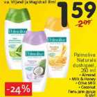 Allahindlus - Palmolive
Naturals
dushigeel,
250 ml
• Almond
• Milk & Honey
• Olive Milk
• Coconut