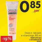 Oreon kätekreem
e-vitamiiniga, 100 ml