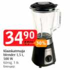 Klaaskannuga blender 1,5 l, 500 W