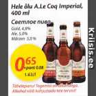 Hele õlu A.Le Coq Imperial, 400 ml