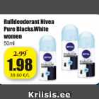 Allahindlus - Rulldeodorant Nivea Pure Black&White women 50 ml