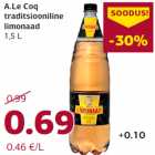 Магазин:Comarket,Скидка:Традиционный
лимонад A.Le Coq
1,5 л
