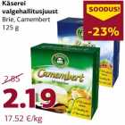 Käserei
valgehallitusjuust
Brie, Camembert
125 g