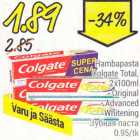 Allahindlus - Hambapasta Colgate Total