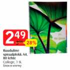 Allahindlus - Ruuduline
spiraalplokk A4,
80 lehte
