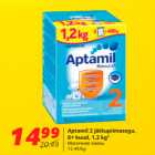 Allahindlus - Aptamil 2 jätkupiimasegu,
6+ kuud, 1,2 kg*