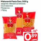 Allahindlus - Makaronid Pasta Zara, 500 g

