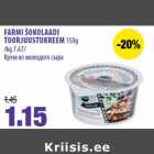 FARMI ŠOKOLAADI
TOORJUUSTUKREEM 150g