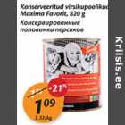 Allahindlus - Konserveeritud virsikupoolikud Maxima Favorit, 820 g