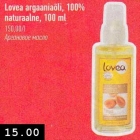 Allahindlus - Lovea argaaniaõli, 100% naturalne, 100 ml