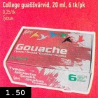 Allahindlus - College duaššvärvid, 20 ml, 6 tk/pk