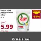 airy All in One
nõudepesumasina
kapslid
Lemon
60 tk
