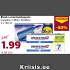 Blend-a-med hambapasta
Complete 7 White, 3D White
2 x 100 ml