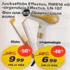 Allahindlus - Juukseföön Effectus,RW816 või -sirgendaja Effectus,LN-107