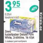 Allahindlus - Zewa tualettpaber Deluxe Pure White, 3-kihiline, 16 rl/pk
