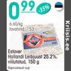 Eestover Hollandi Leibjuust 25,2%, viilutatud, 150 g
