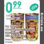 Oro Verde oliivid mandlitäidisega või küüslauguga, 350 g/neto 150 g