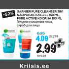 GARNIER PURE CLEANSER 3IN1
NÄOPUHASTUSGEEL 150 ML,
PURE ACTIVE KOORIJA 150 ML