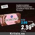 Allahindlus - FAZER DOMINO
KÜPSIS PIIMAŠOKOLAADIKATTEGA
354 G