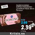 FAZER DOMINO
KÜPSIS PIIMAŠOKOLAADIKATTEGA
354 G