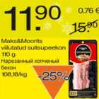 Магазин:Säästumarket,Скидка:Нарезанный копчёный бекон