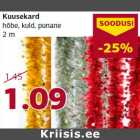 Kuusekard hõbe, kuld, punane 2 m