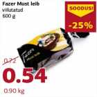 Allahindlus - Fazer Must leib viilutatud 600 g