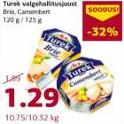 Turek valgehallitusjuust Brie, Camembert 120 g/125 g