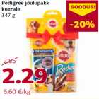 Allahindlus - Pedigree jõulupakk
koerale
347 g