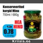 Консервированные
огурцы