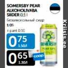 SOMBERSBY PEAR ALKOHOLIVABA SIIDER 0,5 L