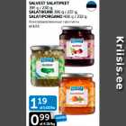 SALVEST SALATIPEET 395 g / 230 g; SALATIKURK 395 g / 237 g; SALATIPORGAND 400 g / 232 g