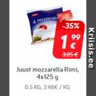 Juust mozzarella Rimi, 4x125 g 