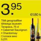 Alkohol - Tšiili geograafilise tähisega lauavein Tarapaca