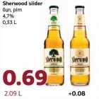 Магазин:Comarket,Скидка:Сидр Sherwood 
яблоко, груша
4,7%
0,33 л