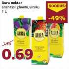 Aura нектар
ананас, слива, персик
1 л