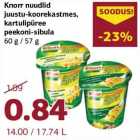 Allahindlus - Knorr nuudlid
juustu-koorekastmes,
kartulipüree
peekoni-sibula
60 g / 57 g