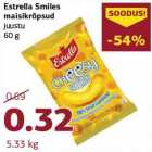 Магазин:Comarket,Скидка:Кукурузные чипсы c 
сыром Estrella
Smiles 60 г
