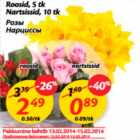 Магазин:Maxima,Скидка:Розы; Нарциссы