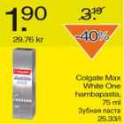 Allahindlus - Colgate Max White One hambapasta