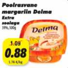 Poolrasvane margariin Delma Extra soolaga, 500g