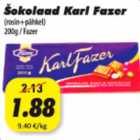 Šokolaad Kari Fazer(rosin+pähkel), 200g