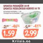 SPONTEX PESUNÖÖR 20 M SPONTEX PESULÕKSUD KORVIS 50 TK