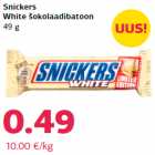 Snickers
White šokolaadibatoon
49 g
