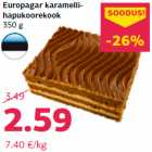 Europagar karamellihapukoorekook
350 g